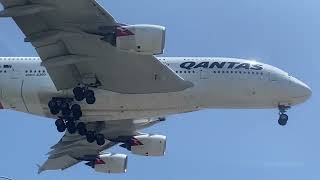 Qantas 11 Landing At LAX A380800 [upl. by Tessy]