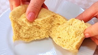 Só 2 MIN 4 INGREDIENTES e RICO EM PROTEÍNAS Pãozinho FOFINHO SEM FARINHA Fácil Rápido Saudável [upl. by Nelyaw]