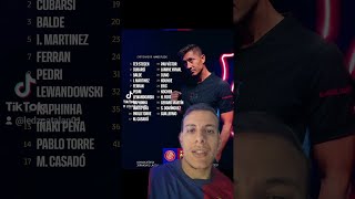 FC Barcelona Squad List some Surprises [upl. by Edieh503]