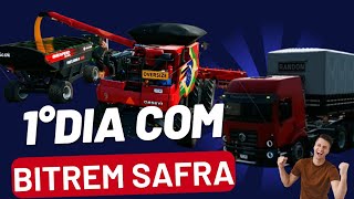 FAZENDA BARREIRO episodio 23 I 1º DIA COM BITREM SAFRA farmingsimulator22 [upl. by Leff]