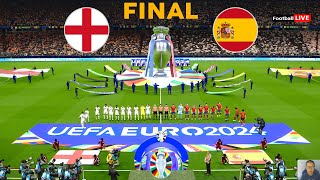 ENGLAND vs SPAIN  Final UEFA Euro 2024  Full Match All Goals  Realistic PES Gameplay [upl. by Naara]