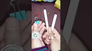 🥰DIY Paper Clip using ice cream stick howtomake paperclip clipper [upl. by Eeram150]