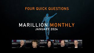 Marillion Monthly  January 2024  Back to the studio and four quick questions [upl. by Vivianne]