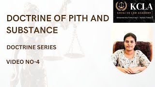 DOCTRINE OF PITH AND SUBSTANCE explained in Tamil with notes [upl. by Ahseken]