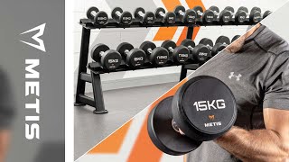 METIS  Pro Urethane Dumbbells amp Commercial Dumbbell Rack [upl. by Eva]