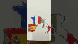 Desenhando o mapa da Itália 🇮🇹 shorts music italy bandeiras europa [upl. by Issirk]