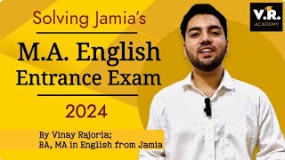 Solving Jamia Millia Islamia’s MA English Entrance Exam Paper  2024  MCQ Part  By Vinay Rajoria [upl. by Anawait]