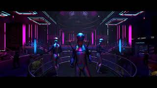 Starfield 4K  Mod  Cyberpunk Music Club for Astral Lounge  Neon City [upl. by Helman]