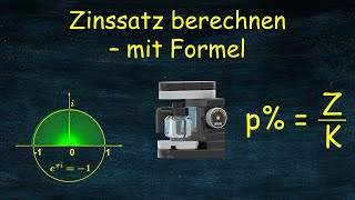 Zinsrechnung  Zinssatz mit Formel berechnen [upl. by Tillo]