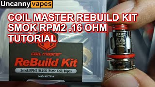 How to rebuild SMOK RPM2 016 OHM OCC using Coil Master Rebuild Kit [upl. by Akcired]