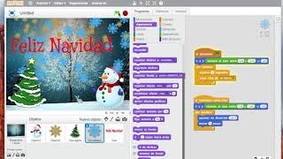 Tarjetas de Navidad con Scratch  MomampGeek [upl. by Ainollopa]