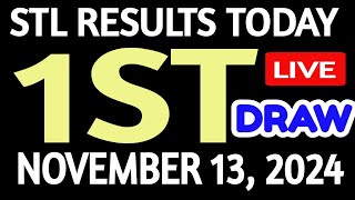 Stl results today 1st DRAW November 13 2024 stl batangas quezon [upl. by Negriv]