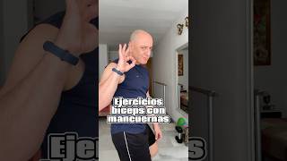 EJERCICIOS PARA ENTRENAR LOS BÍCEPS CON MANCUERNAS biceps brazosfuertes baile [upl. by Frey135]