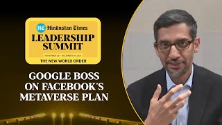 Google CEO reacts to Facebook Metaverse plan  Sundar Pichai at HTLS2021 [upl. by Carthy]