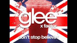 Glee  Dont Stop Believin X Factor LYRICS [upl. by Fellner125]