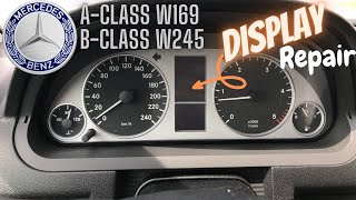 Repaired display Mercedes A class W169  B class W245 cluster screen  Bildschirm repariert  4K [upl. by Aztirak]