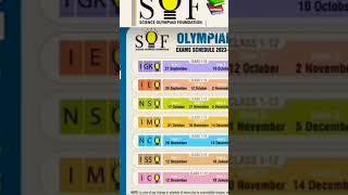 Olympiad exam schedule 232024  olympiad igko ieo nso imo nco isso [upl. by Robinia]