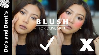 Blush for Olive Skin Tones  What Shades Work [upl. by Nomelif]