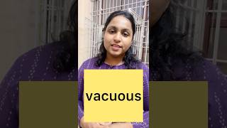 vacuous ki meaning telusu yt english dscenglish ssc dsc englishlanguage englishvocabulary [upl. by Lombard]