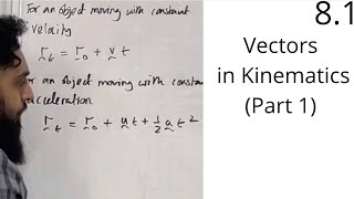 Edexcel A Level Maths 81 Vectors In Kinematics Part 1 [upl. by Analram]