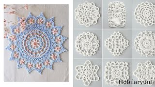 En Trend Tığişi Örgü Motif Modelleri amp Dantel Örgü Runner Masa Örtüleri amp Crochet [upl. by Eirellav]