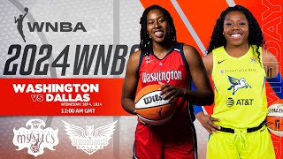 Washington Mystics vs Dallas Wings  WNBA 2024 Live Score Update [upl. by Amimej]