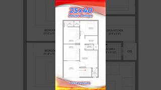 25x40 North facing vastu house plan 3BHK shorts shortsfeedytshorts [upl. by Nodrog]