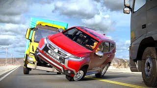 Dangerous Overtaking Car Crashes  BeamNG Drive 2 [upl. by Dita]