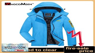 MAGCOMSEN Womens Winter Waterproof Ski Jackets Warm Fleeced Ladies Hiking Coats Review [upl. by Spearing]