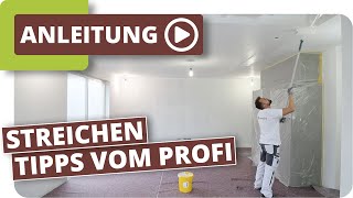 Decke amp Wände streichen  Tipps und Tricks vom Profi [upl. by Arleen]