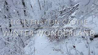 Lichtenstein Castle Winter Wonderland in 60 seconds [upl. by Gusty51]