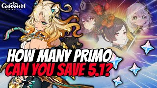 How Many Primogems Can You Save In Patch 51  Genshin Impact [upl. by Spatz867]