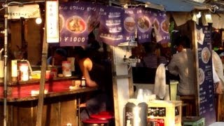 quotYataiquot Food Stalls in Fukuoka City Japan [upl. by Nortad]