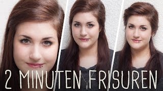 Frisuren für dünne Haare  3 Mega Einfache Alltagsfrisuren [upl. by Ailina]