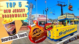 New Jersey Boardwalks  Atlantic City Wildwood Cape May  Top 5 Boardwalks in New Jersey [upl. by Anilas]