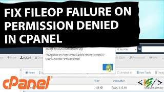 How to Fix FileOp Failure On Directory not Empty Error in cPanel  Cant Delete Files and Folders [upl. by Onateyac462]