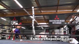 sparring at the robert garcia boxing academy in oxnard EsNews [upl. by Lattimer113]