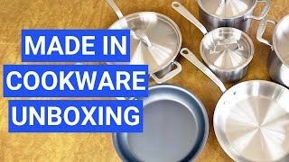 Unboxing the Made In 10Piece Cookware Set AllClads Biggest Competitor [upl. by Yursa]