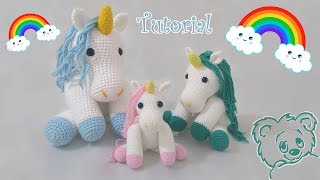 UNICÓRNIO AMIGURUMI PARTE 01  por ArteeManhaKids [upl. by Radbourne]