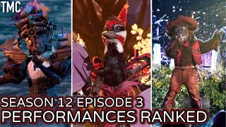 Season 12 Ep 3 Performances ranked The masked singer US [upl. by Olegnaed]