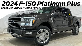 MOST LUXURIOUS F150 EVER  2024 Ford F150 Platinum Plus Review [upl. by Lacie]