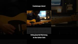 Using Quartal Harmony in the Guitar Solo  Cantaloupe Island herbiehancock improvisation tab [upl. by Nirej]