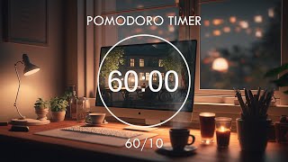 Pomodoro 6010 ★︎ Lofi Relaxing Music ★︎ Focus on Studying with high Productivity ★︎ Focus Station [upl. by Halimeda]