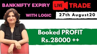 BANKNIFTY EXPIRY Live Trading with LOGIC I Booked Profit 28K [upl. by Redfield503]