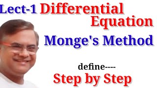 Monges Method partial differential equation Bsc2ndyear [upl. by Haianeb]