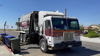 Burrtec Waste Diesel Pete 320 Amrep Revving on Trash [upl. by Cirded]