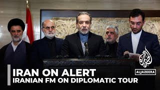 Iran boosts security at key sites after Israel attack as FM Araghchi says theyre ready for war [upl. by Hedveh]