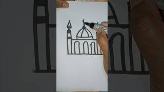 Masque drawing masjid arabic [upl. by Aehsrop]