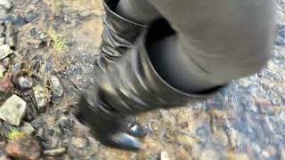 Zara High Heeled Leather Boots over The Knee in The Creek and Mud IV [upl. by Margalo]