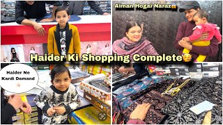 Haider Ki Shopping Complete Hogai🥳  Aiman Ko Kardiya Naraz😱  Family Vlogs [upl. by Ithaman]